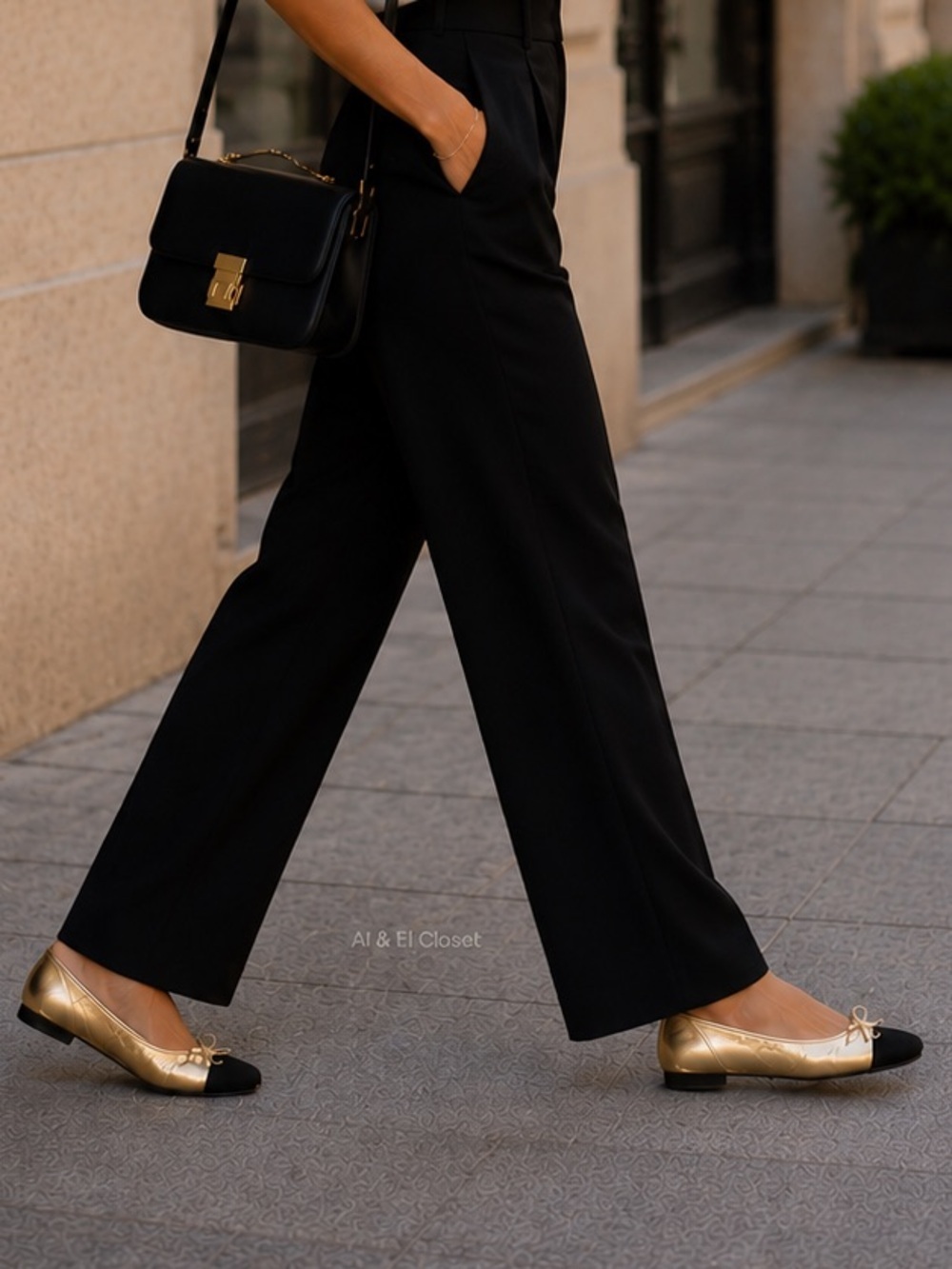 Sam Edelman Marley Gold & Black Cap Toe Ballet Flats Women’s Size 8M Leather NWB
